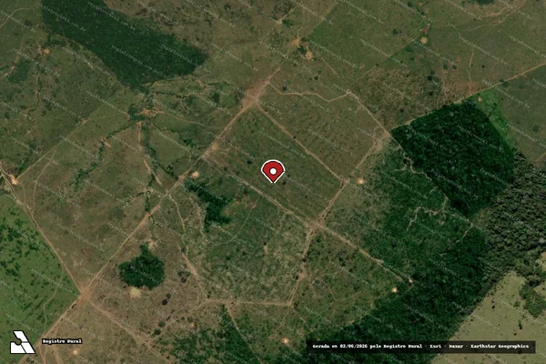 Imagem de satélite de Infração da Flora em Lábrea - AM (marcador da localização)