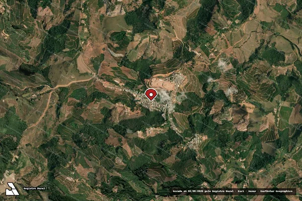 Imagem de satélite — Embargo IBAMA — Infração da Fauna - Durandé/MG