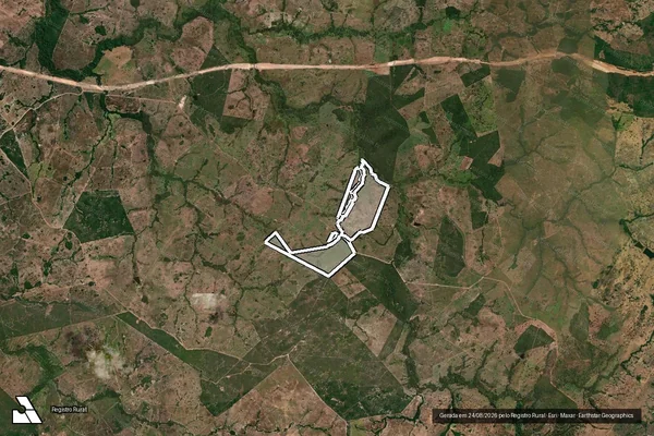 Imagem de satélite — Embargo IBAMA — Infração da Flora - Crixás/GO