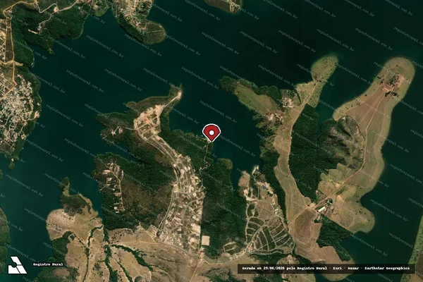 Imagem de satélite de Infração da Flora em Silvânia - GO (marcador da localização)