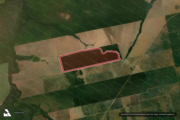 Imagem de satélite de Infração Ambiental em Gaúcha do Norte - MT