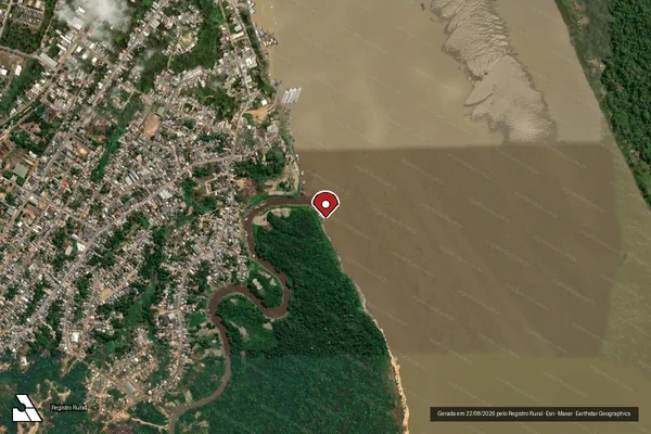 Imagem de satélite de Infração de Licenciamento(Não Classificada-Móvel) em Humaitá - AM (marcador da localização)