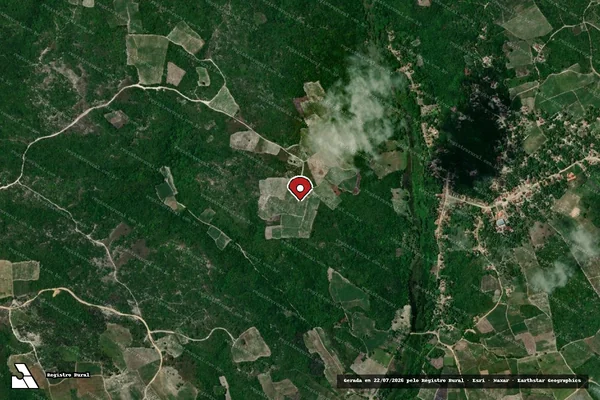 Imagem de satélite — Embargo IBAMA — Infração da Flora - Baía da Traição/PB