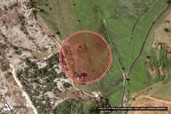 Imagem de satélite — Embargo IBAMA — Infração Ambiental - Itapemirim/ES