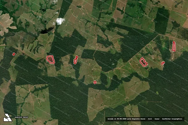 Imagem de satélite — Embargo IBAMA — Infração da Flora — Brasília/DF