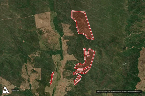 Imagem de satélite de Infração da Flora em Amarante do Maranhão - MA