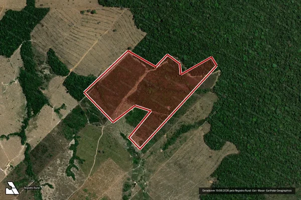 Imagem de satélite de Infração da Flora em Cotriguaçu - MT