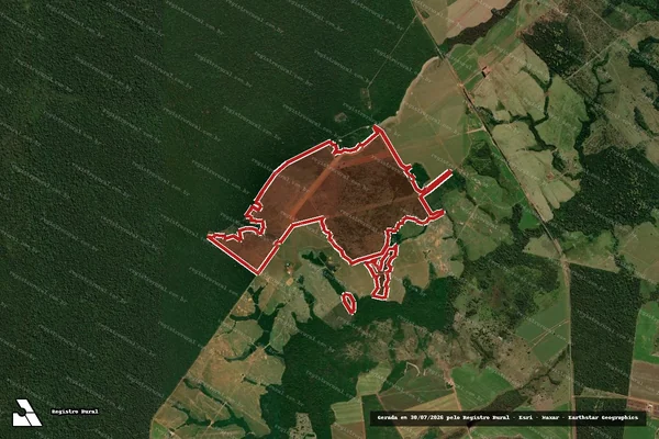 Imagem de satélite de Infração da Flora em Conquista D'Oeste - MT