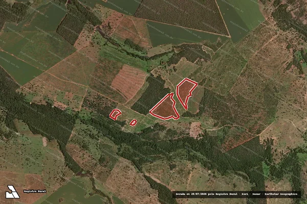 Imagem de satélite de Infração da Flora em Porangatu - GO