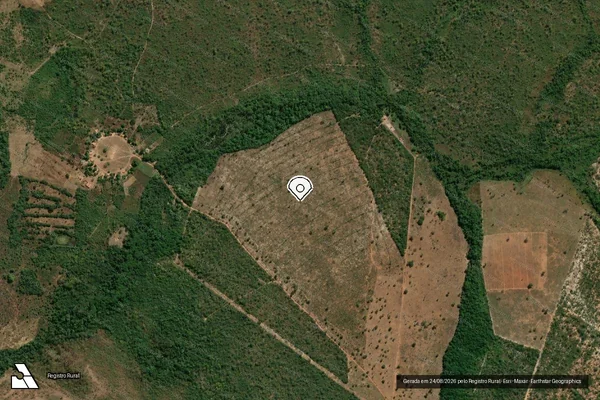 Imagem de satélite — Embargo IBAMA — Infração da Flora - Lajeado Novo/MA
