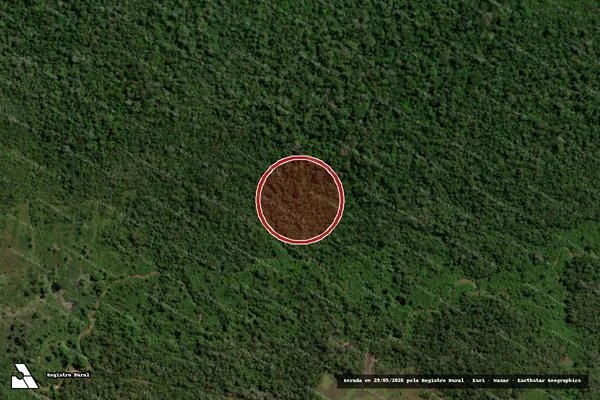 Imagem de satélite — Embargo IBAMA — Infração Ambiental - Água Azul do Norte/PA