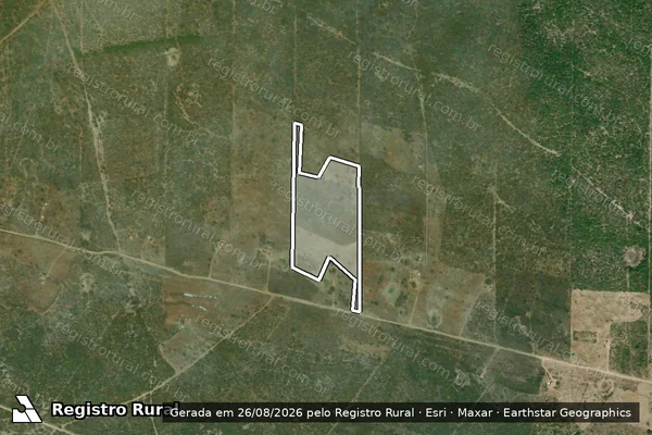 Imagem de satélite — Embargo IBAMA — Infração da Flora - Olho d'Água do Casado/AL