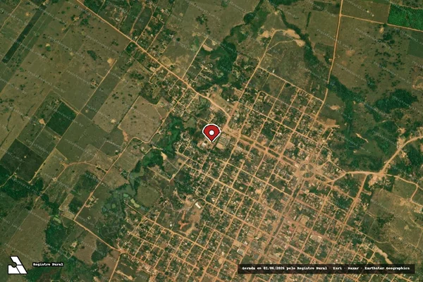 Imagem de satélite de Infração Ambiental em Porto Velho - RO (marcador da localização)
