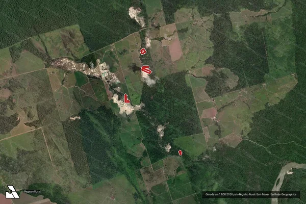 Imagem de satélite de Infração Ambiental em Altamira - PA