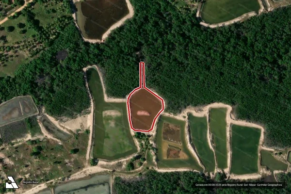 Imagem de satélite — Embargo IBAMA — Infração de Licenciamento(Não Classificada-Móvel) - Pacatuba/SE