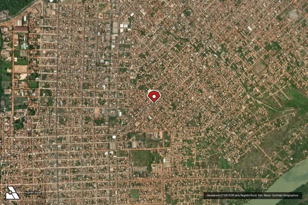 Imagem de satélite — Embargo IBAMA — Infração da Flora - Marabá/PA