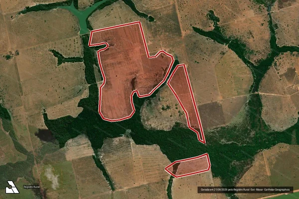 Imagem de satélite de Infração Ambiental em Santa Cruz do Xingu - MT