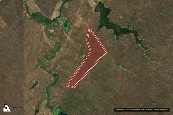 Imagem de satélite de Infração Ambiental em Mombaça - CE