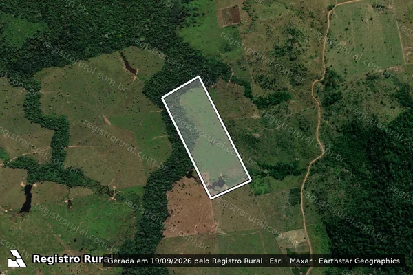 Imagem de satélite — Embargo IBAMA — Infração da Flora - Colniza/MT