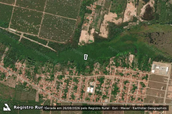 Imagem de satélite — Embargo IBAMA — Infração Ambiental — Paraipaba/CE