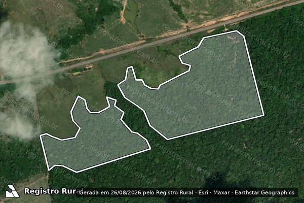 Imagem de satélite de Infração da Flora em Porto Velho - RO