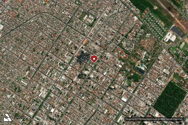 Imagem de satélite de Infração da Flora em Ulianópolis - PA (marcador da localização)