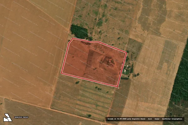 Imagem de satélite de Infração da Flora em Itanhangá - MT