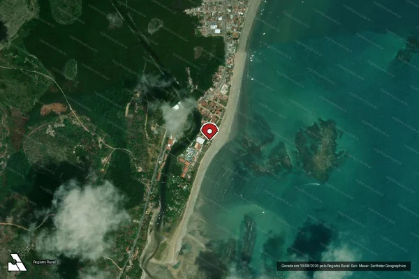 Imagem de satélite de Infração da Flora em Maragogi - AL (marcador da localização)