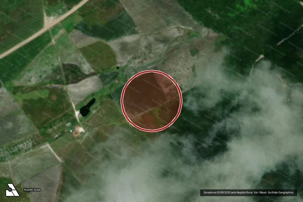 Imagem de satélite — Embargo IBAMA — Infração Ambiental — Pedras de Fogo/PB