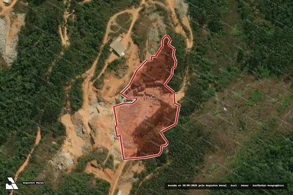 Imagem de satélite — Embargo IBAMA — Infração referente a Qualidade Ambiental - Afonso Cláudio/ES