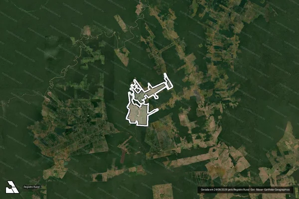 Imagem de satélite de Infração da Flora em Lábrea - AM