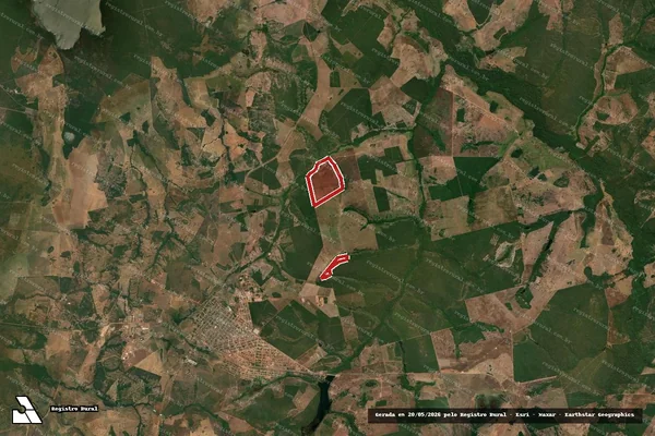 Imagem de satélite — Embargo IBAMA — Infração da Flora — Formoso do Araguaia/TO
