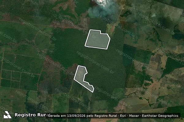 Imagem de satélite — Embargo IBAMA — Infração da Flora - Lábrea/AM