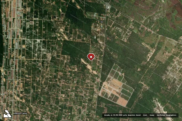 Imagem de satélite — Embargo IBAMA — Infração Ambiental — Extremoz/RN