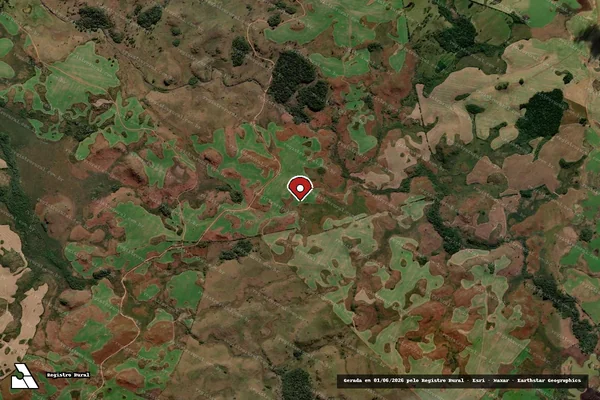 Imagem de satélite de Infração da Flora em Bom Jesus - RS (marcador da localização)
