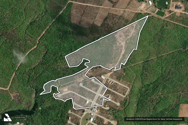 Imagem de satélite — Embargo IBAMA — Infração da Flora - Piranhas/AL