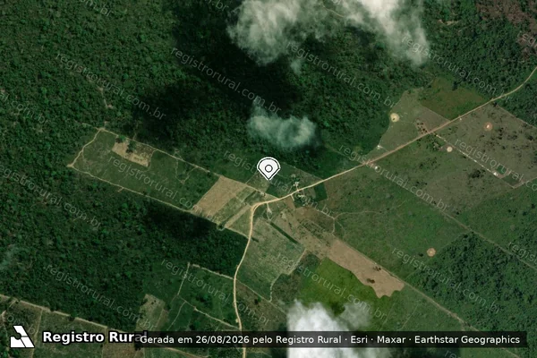 Imagem de satélite — Embargo IBAMA — Infração da Flora - Santarém/PA
