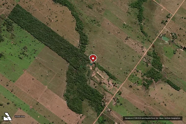 Imagem de satélite — Embargo IBAMA — Infração Ambiental - Carlinda/MT