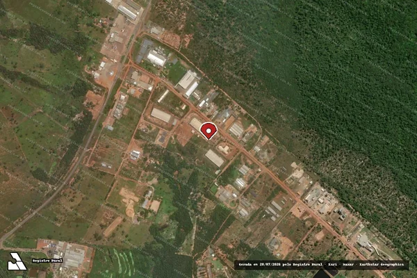 Imagem de satélite — Embargo IBAMA — Infração Ambiental — Araguaína/TO