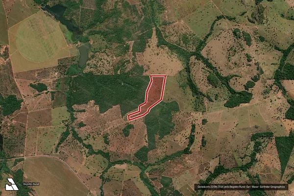 Imagem de satélite — Embargo IBAMA — Infração da Flora - Porangatu/GO