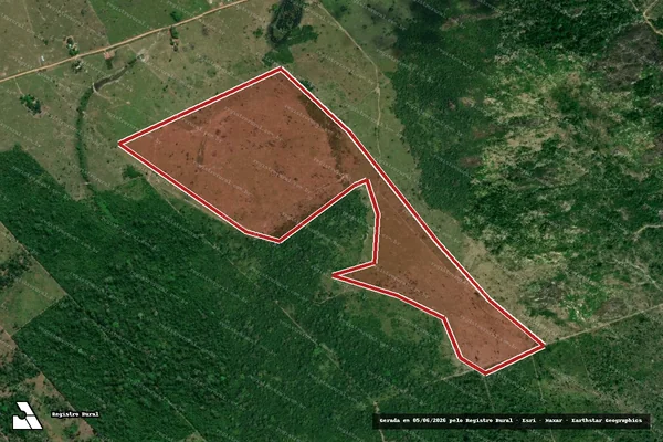 Imagem de satélite de Infração da Flora em Mucajaí - RR