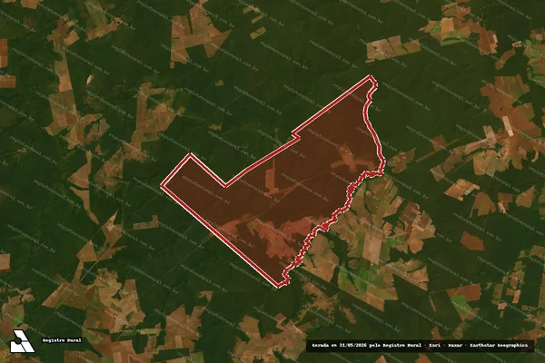 Imagem de satélite de Infração Ambiental em Brasnorte - MT