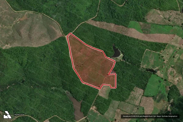 Imagem de satélite de Infração da Flora em Boa Ventura - PB