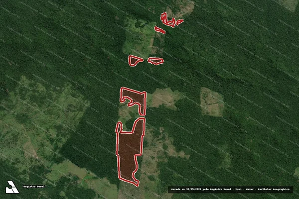 Imagem de satélite de Infração da Flora em Novo Repartimento - PA