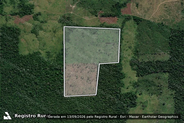 Imagem de satélite de Infração Ambiental em Lábrea - AM