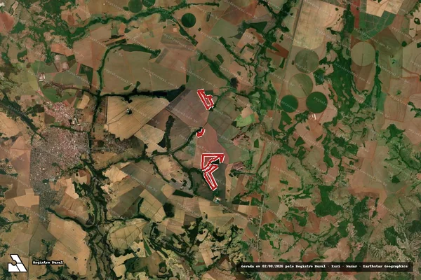Imagem de satélite — Embargo IBAMA — Infração Ambiental — Goiatuba/GO