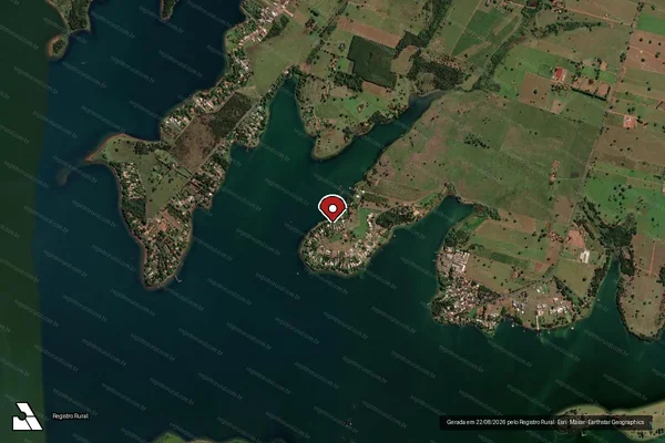 Imagem de satélite — Embargo IBAMA — Infração da Flora - Santa Fé do Sul/SP