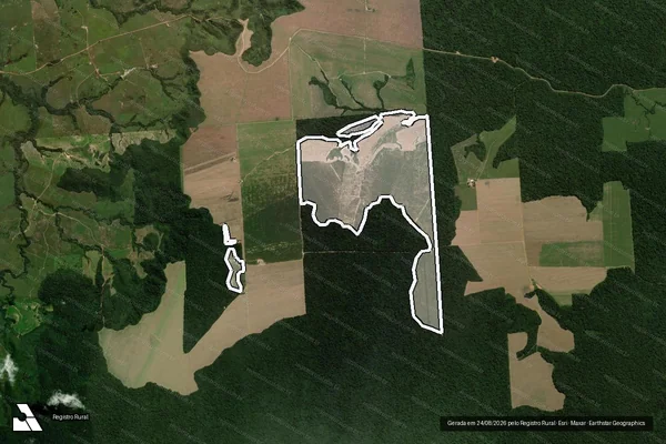 Imagem de satélite de Infração da Flora em Ulianópolis - PA