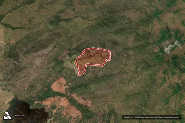 Imagem de satélite — Embargo IBAMA — Infração da Flora - Minaçu/GO