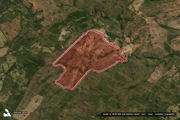 Imagem de satélite de Infração Ambiental em Araguainha - MT